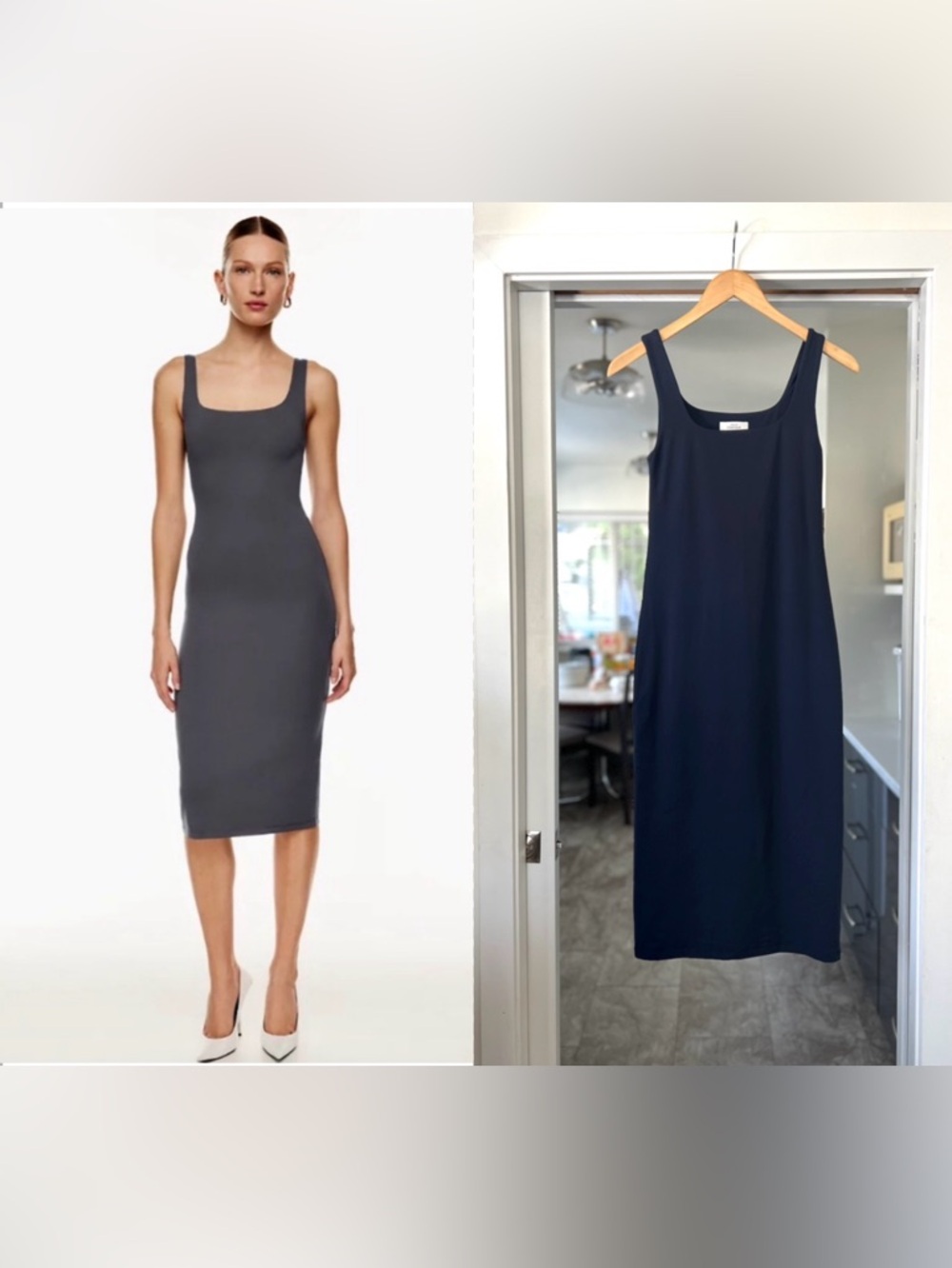 NWOTS Babaton Contour Squareneck Midi Dress Sz S